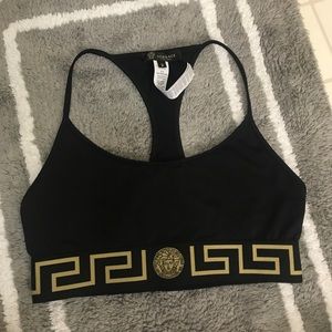 Versace Greek Key Sports Bra Size 2
