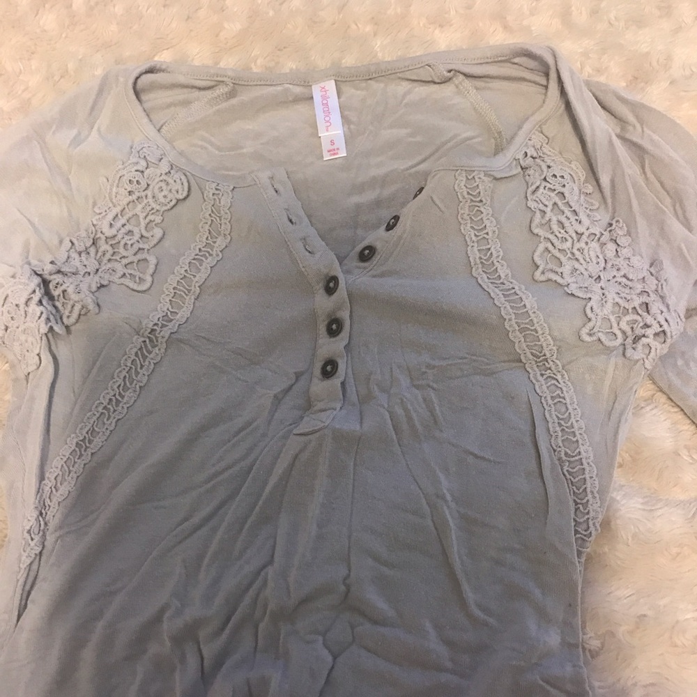 Grey Body Suit with Lace detail