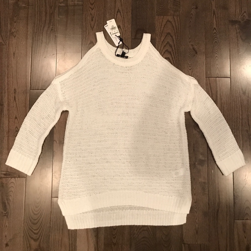 Cold shoulder sweater