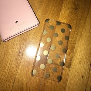 ♠️Kate Spade♠️ iPhone 6/6S Gold Dot Case✨