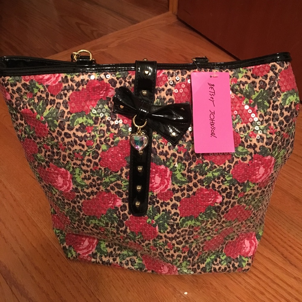 ❤️BETSEY JOHNSON ❤️Cheetah Print Tote Bag NWT
