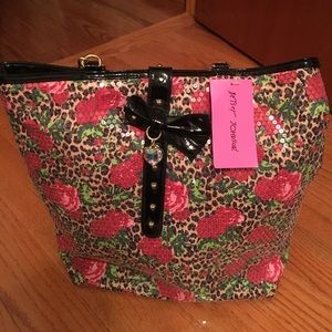 ❤️BETSEY JOHNSON ❤️Cheetah Print Tote Bag NWT