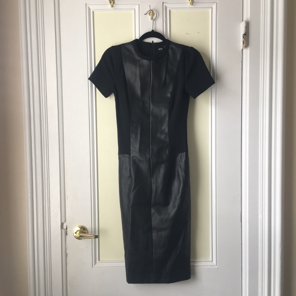 Pleather Pencil Dress