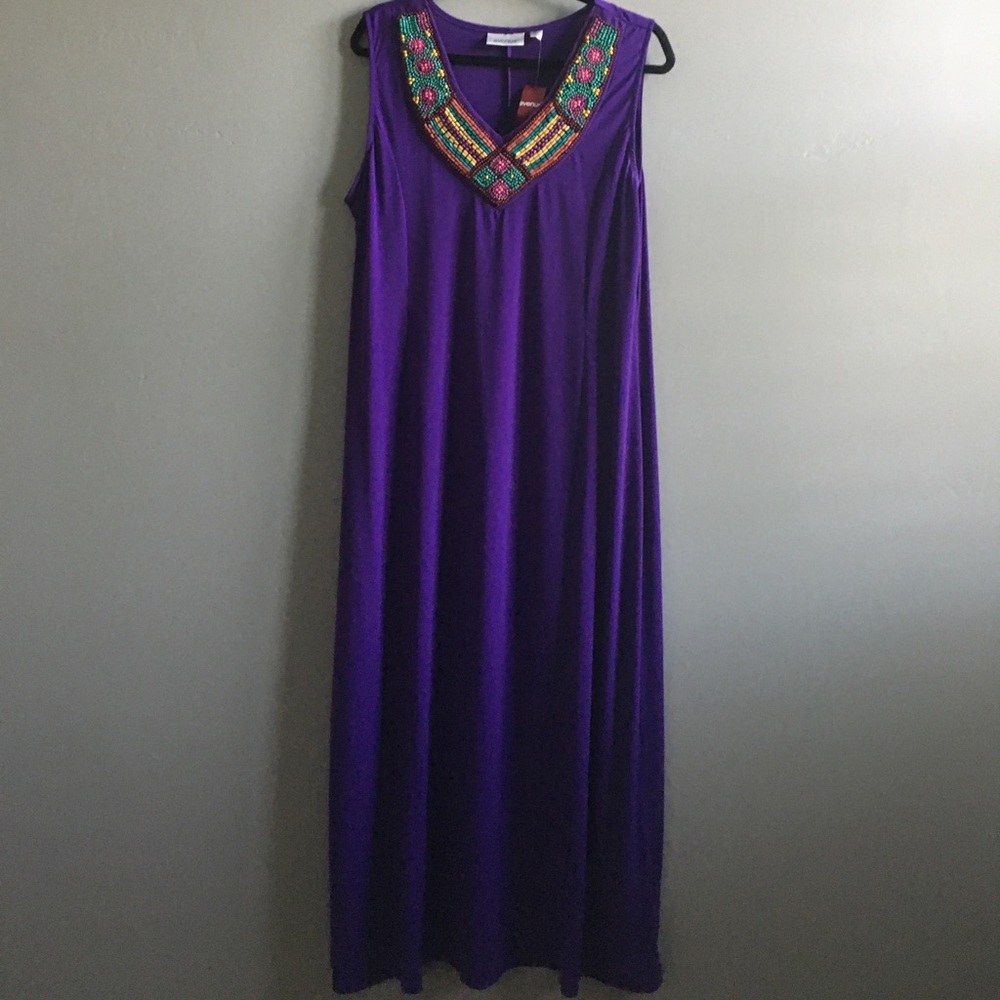 New beaded maxi dress