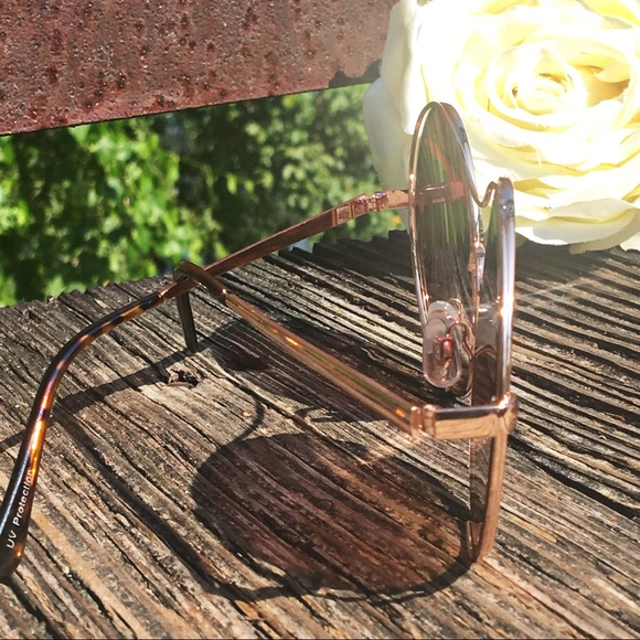 "Boho Chic" Oversized Flat Lens Round Aviators - Picture 3 of 4