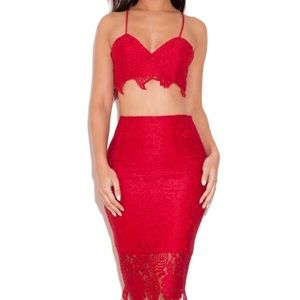 Sexy red crop top from House of CB