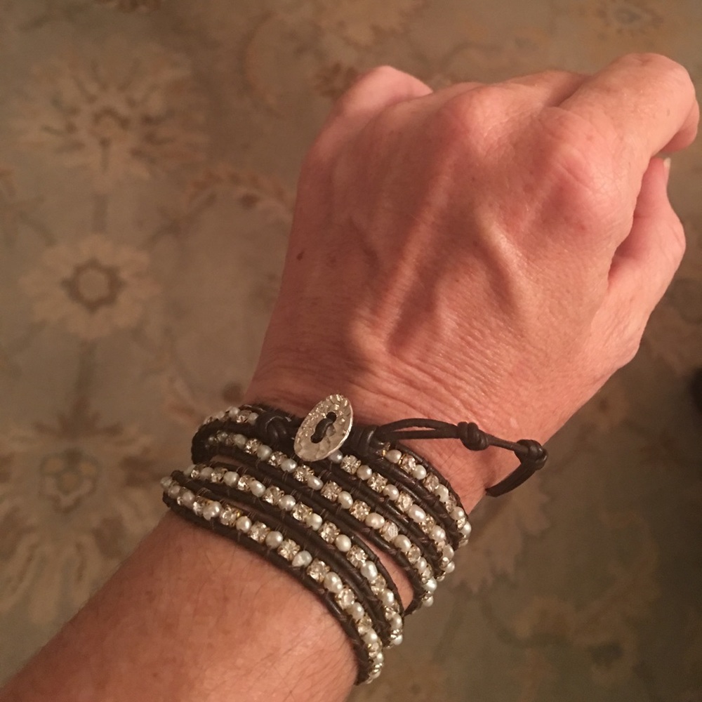 Chan Luu Crystal & Pearl Bracelet.