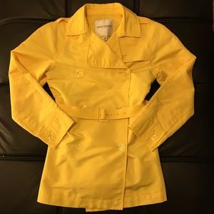 Isaac Mizrahi Yellow Trench Coat