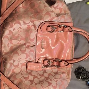 Pink coach purse