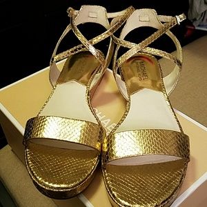 Gold Michael Kors Sandals
