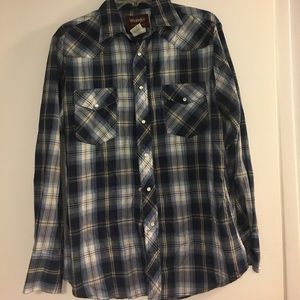 Blue plaid Wrangler
