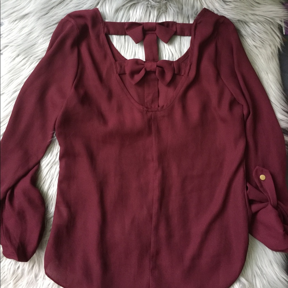 Burgundy blouse