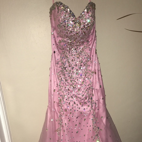 Light Pink Prom Dress - Size 4 - Picture 1 of 8