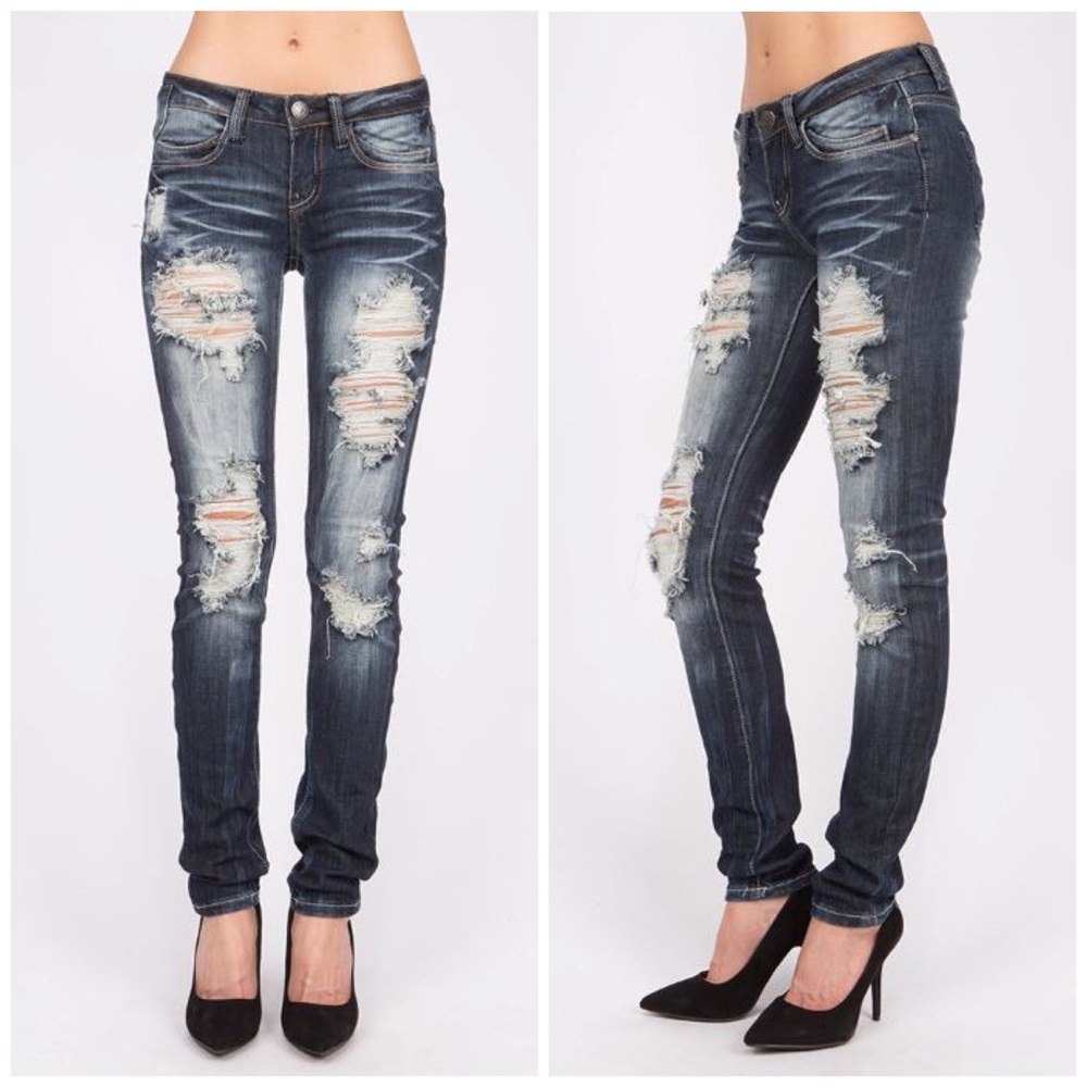 Gemma Distressed Denim Jeans