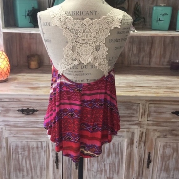 NWOT "Heat Wave" crochet-back top - Picture 1 of 3