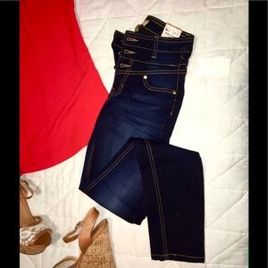Dark Wash High-Waisted Skinny Jeans