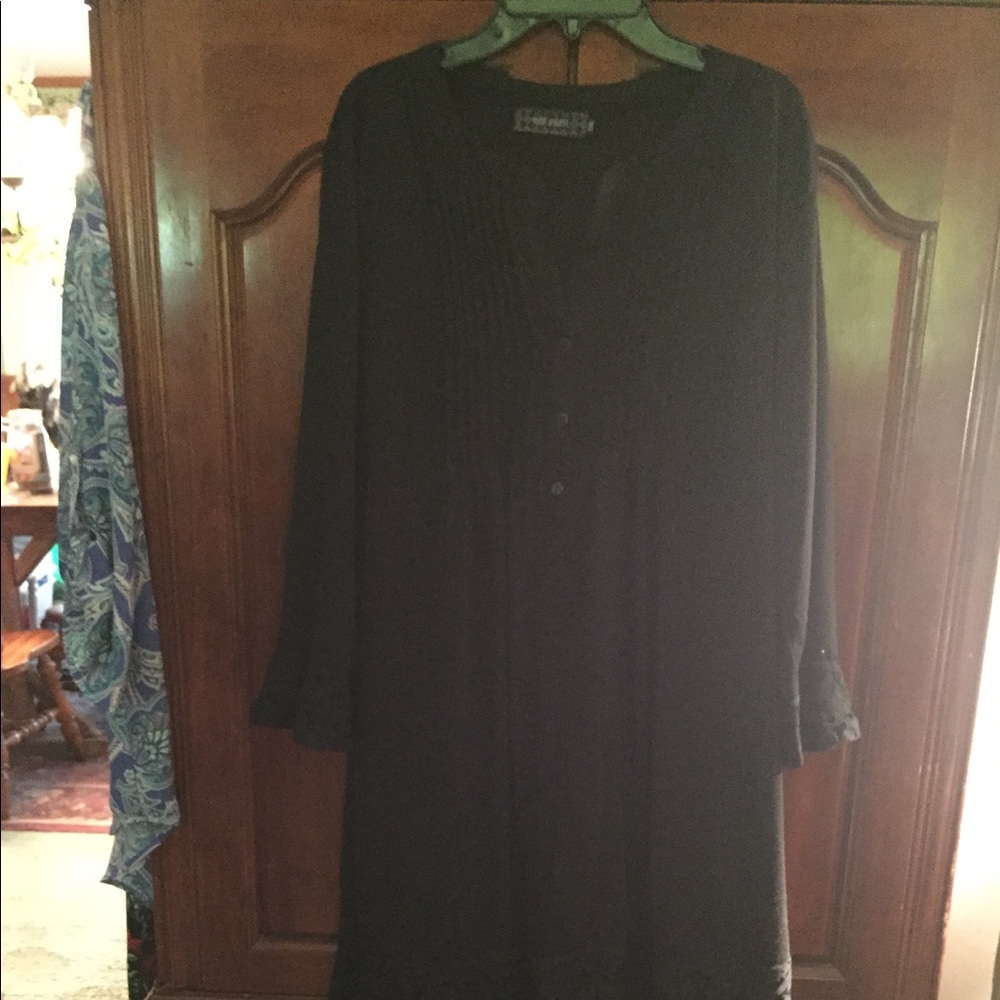 Black dress bought to wear with cowboy boots.