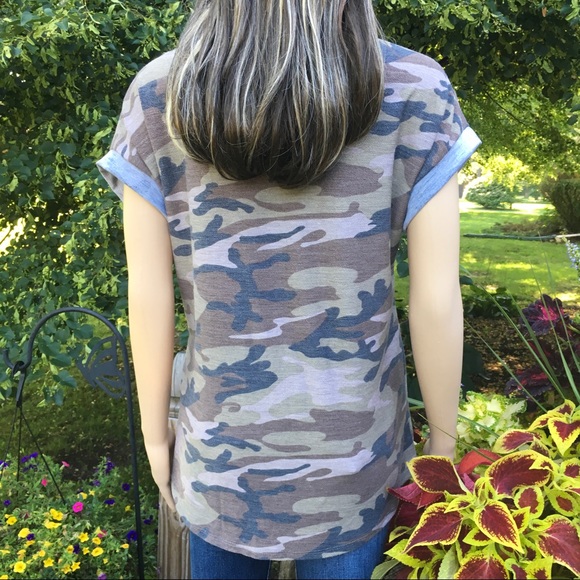 TUNIC LENGTH TIE FRONT CAP SLEEVE TOP - Picture 3 of 7