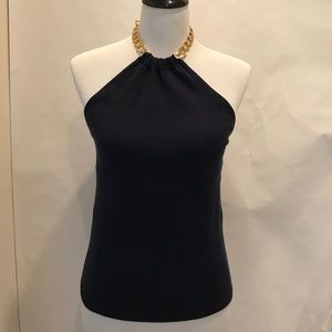 Lauren Ralph Lauren Navy Blue Halter Top