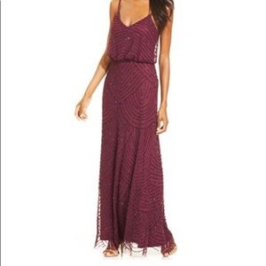 Adrianna Papell beaded blouson gown