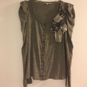 Grey cardigan fun details