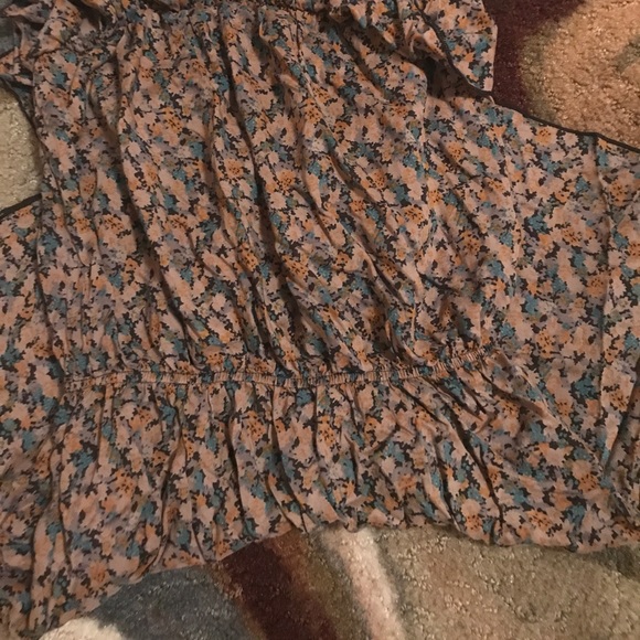 🤘🏽 Floral Sleeveless Papaya Dress 🤘🏽 - Picture 2 of 3