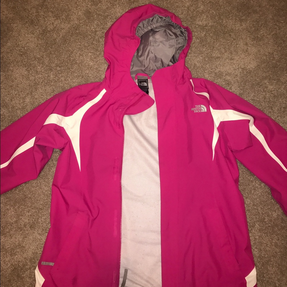 Pink North face Rain Jacket