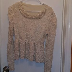 Dainty jewels cream top very cute