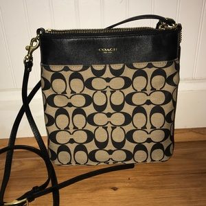Coach signature cross body purse