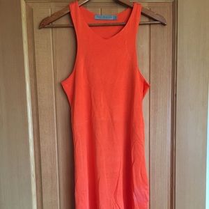 Zara orange racer back dress