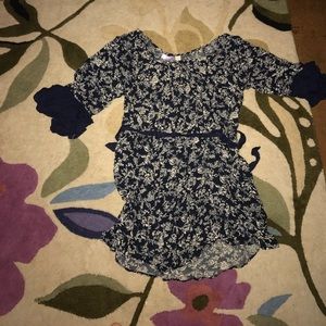 Navy blue and white dress