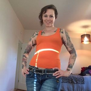 James Perse Tank Top Orange Small 2