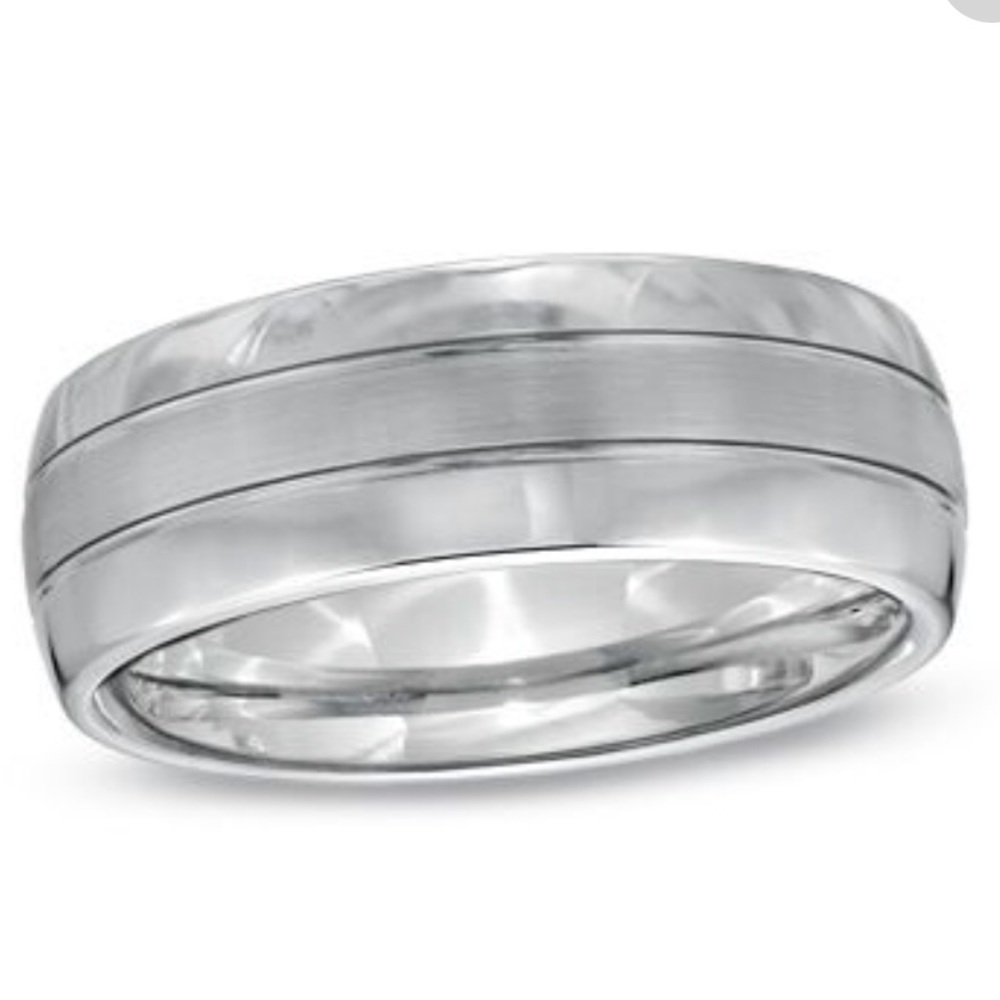Triton men's 8.0 mm Tungsten wedding band.