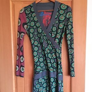Desigual long-sleeve wrap dress