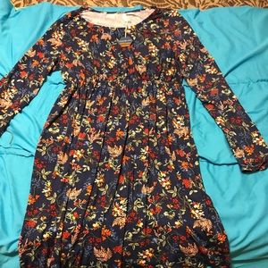 Maternity floral long sleeve dress