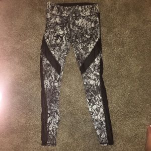Marble and Mesh Leggings