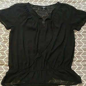 Sheer Mossimo Peasant Top