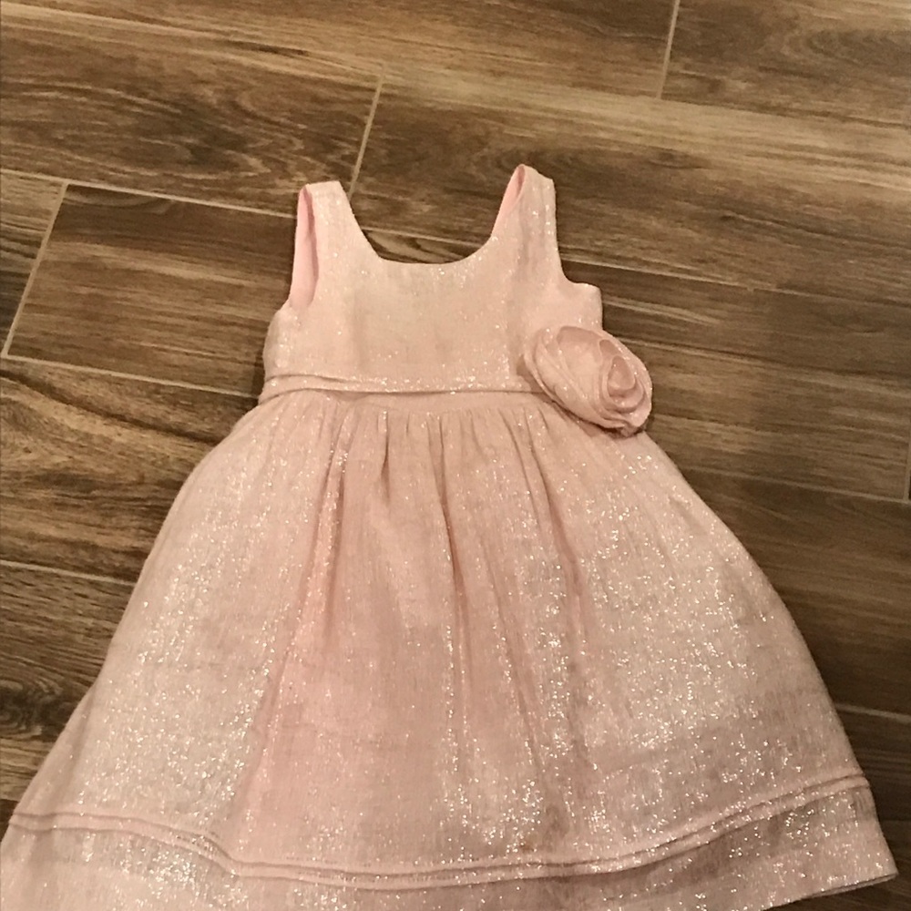 Girls pink glitter dress was size 2T