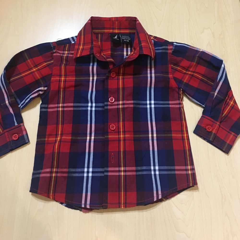 Nautica button down polo 12-18m