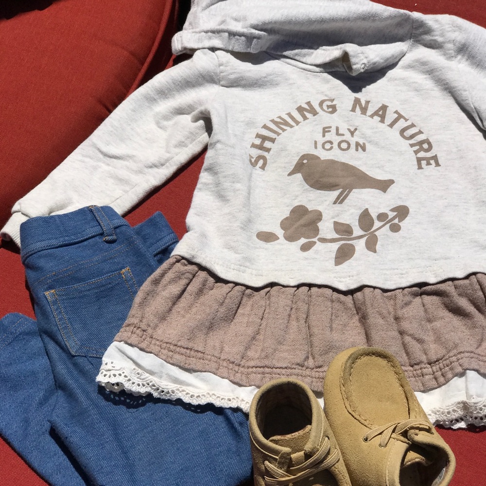 Matching Set cute sweatshirt dress