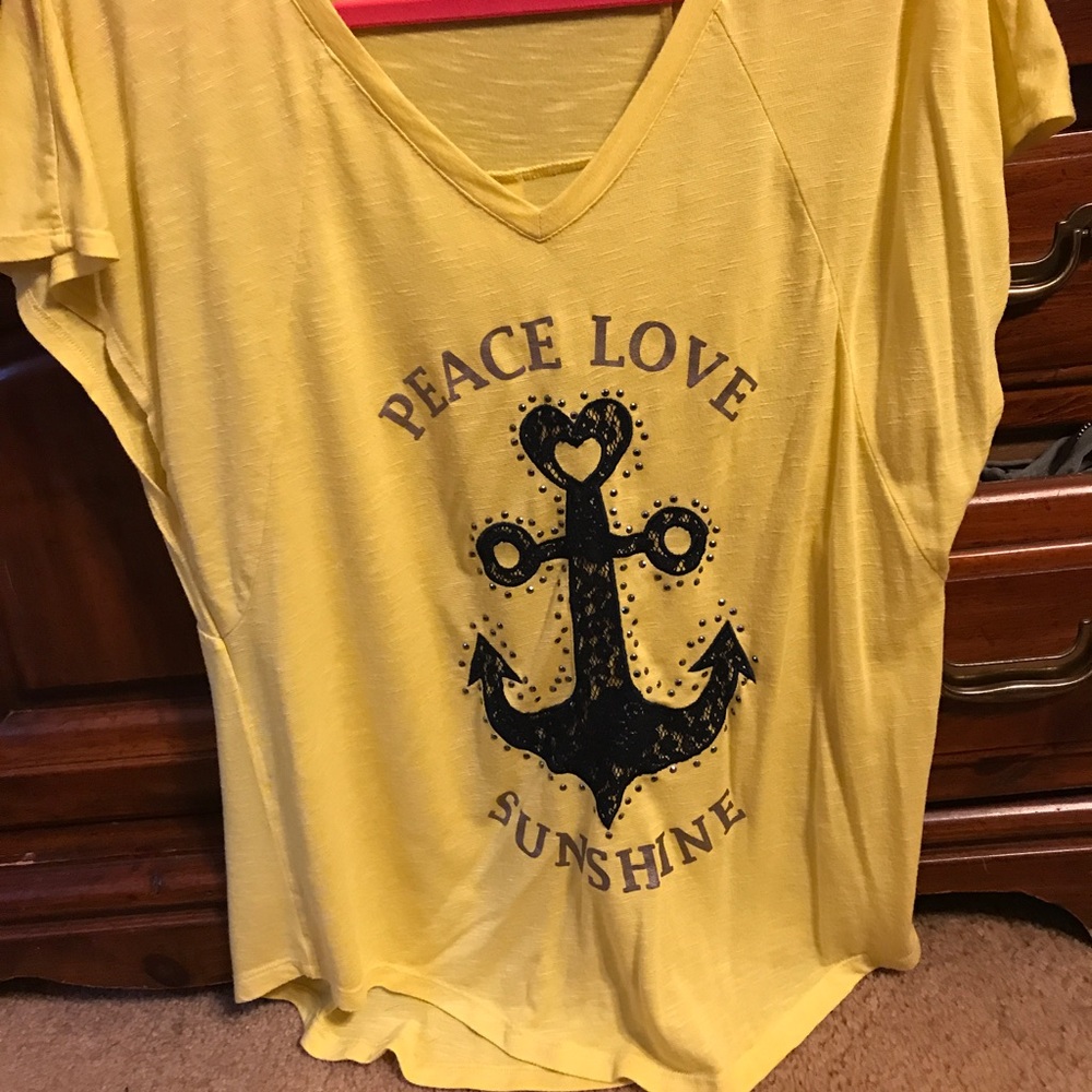 Bright yellow shirt