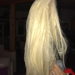 Long blonde wig