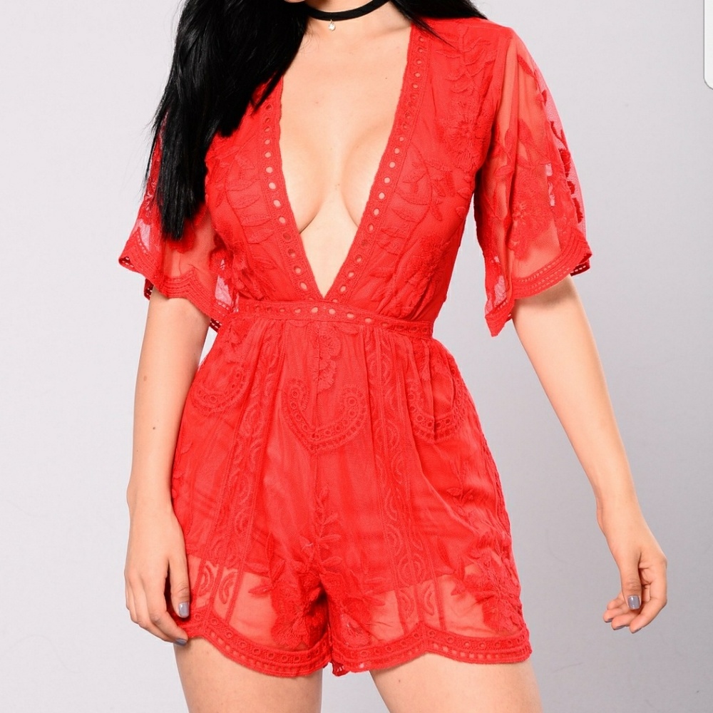 Red romper