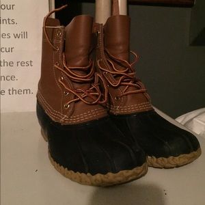 LL Bean navy blue Bean Boots