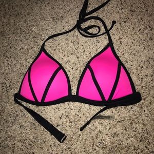 VS PINK Triangle Pink Bikini Top