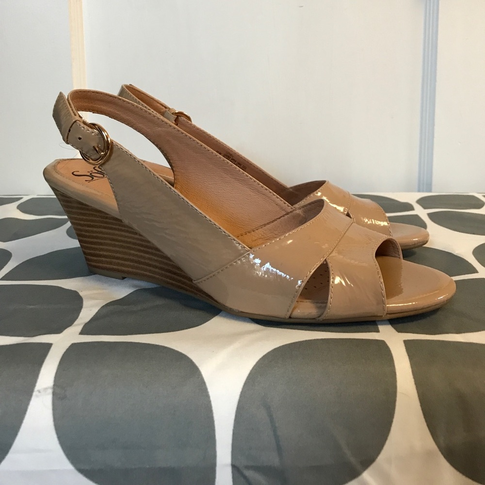 Sofft Leather Peep-Toe Heels 10W