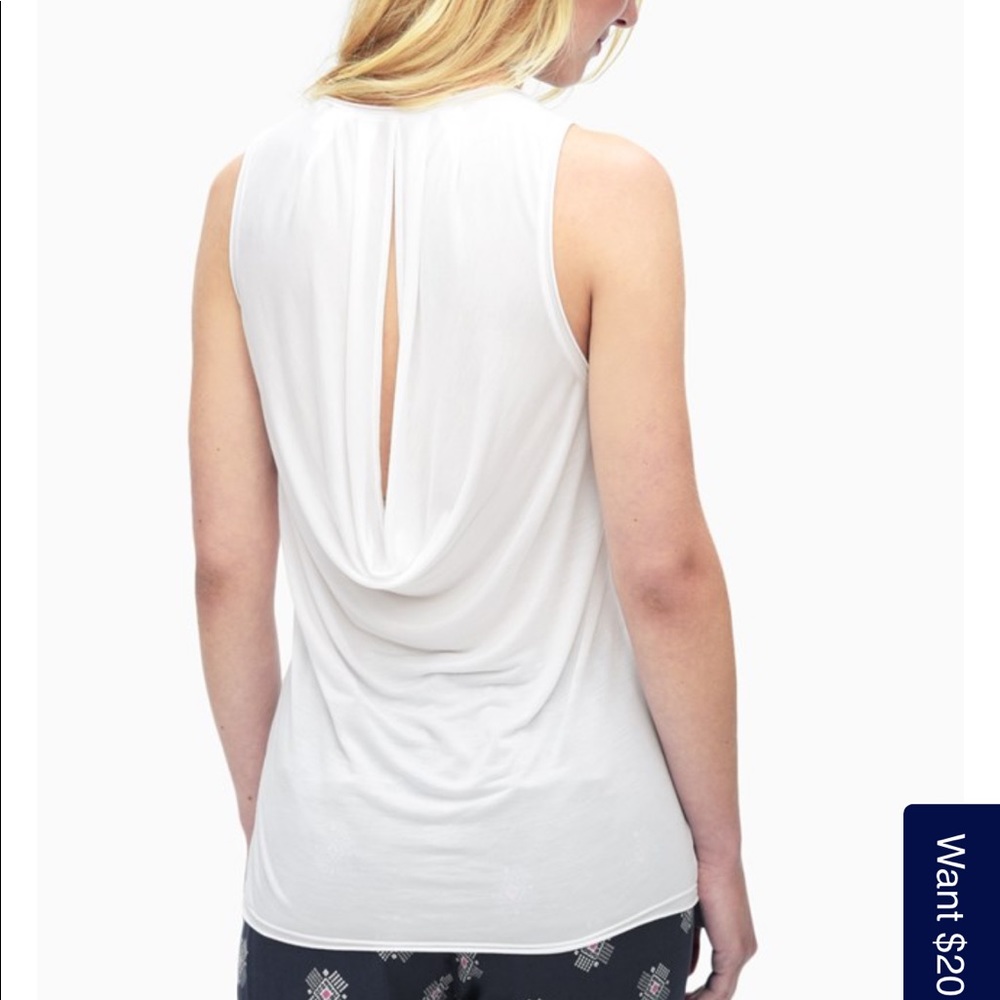 Keyhole back Splendid tank top! Pictured in white