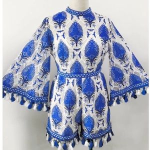 Lace Tasseled Romper