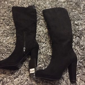 Black over-the-knee boots.  New w tags.