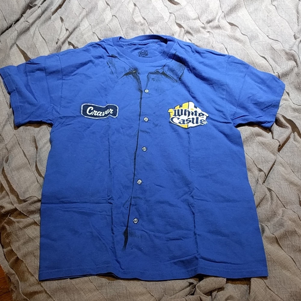 T-shirt with White Castle's Crave Print